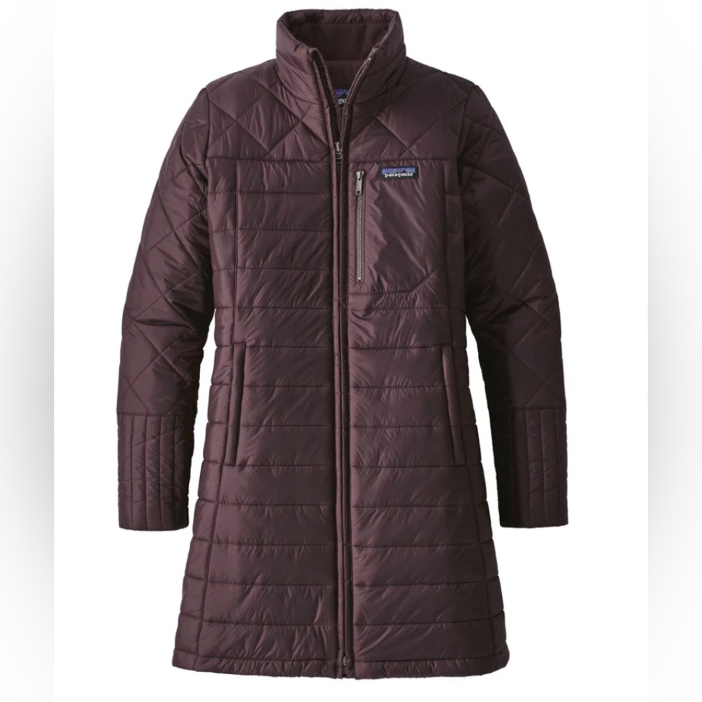 Patagonia Women’s Radalie Deep Mahogany Nylon Puffer Parka Size XS